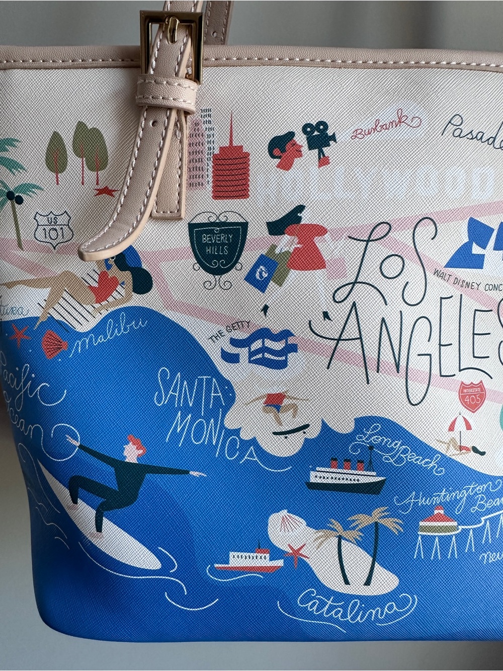Spartina Southern California Tote with zipper - San Diego, Los Angeles - Picture 7 of 11